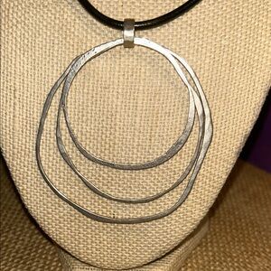 Silpada Concentric Hammered Circles Pendant